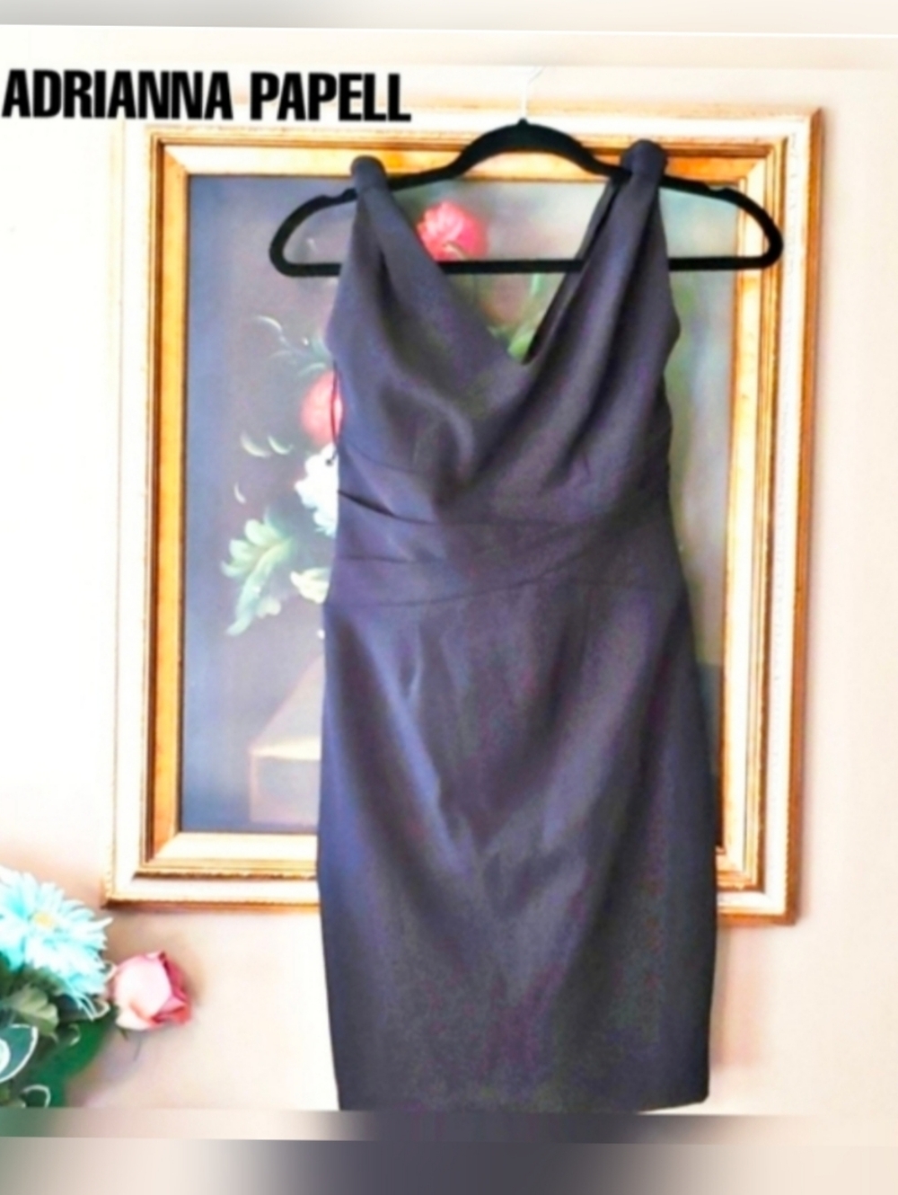 NWT ADRIANNA PAPELL 2P little black Cocktail dress